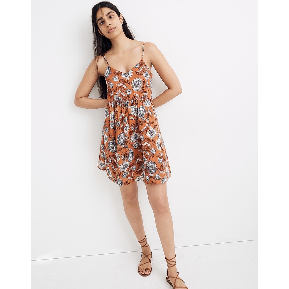 Madewell Ruffle-Waist Babydoll Cami Dress